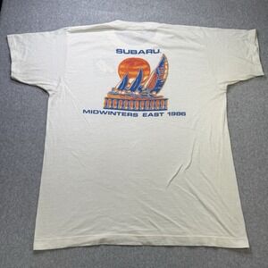 Vintage Subaru Midwinters East 1986 Minute Maid‎ Screen Stars T Shirt USA
